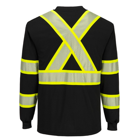 Portwest Iona X Back T-Shirt Long Sleeve Black