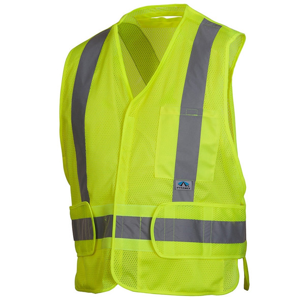 Class 2 X-Back Breakaway Lime Safety Vest RCA2510