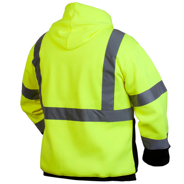Pyramex Class 3 Hi Vis Hooded Sweatshirt with Black Bottom
