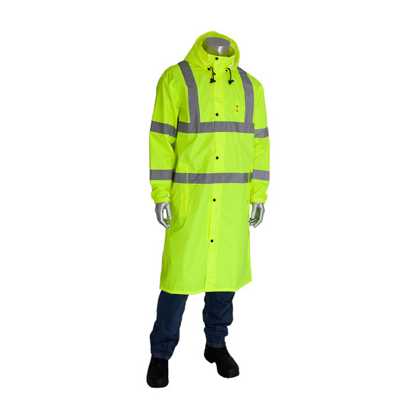 PortWest Class 3 Hi Vis Classic Raincoat UH445