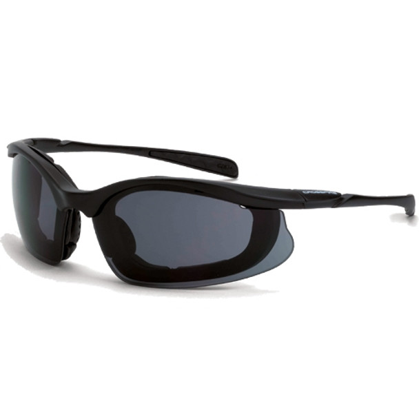 Crossfire Concept Matte Black Foam Lined Anti-Fog Smoke Lens Safety Sunglasses 821AF - Box of 12