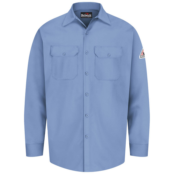 Bulwark FR 7 oz. Excel Dress Shirt SEW2 Light Blue Front
