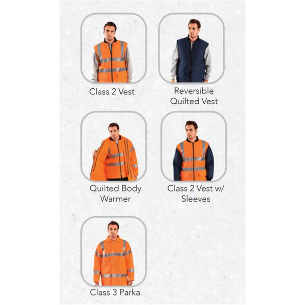 Occunomix Class 3 Hi Vis 5-in-1 Winter Coat LUX-TJFS Occunomix Class 3 Hi Vis 5-in-1 Winter Coat LUX-TJFS