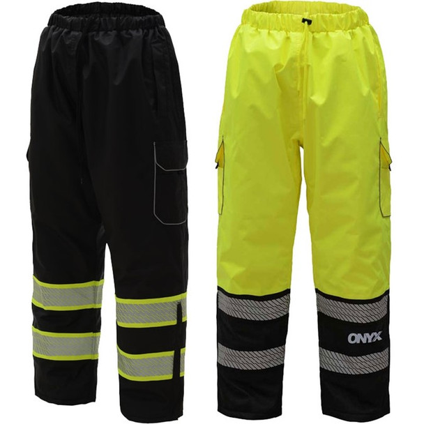 GSS Class E Hi Vis Lime Rain Pants with Segment Tape 6711