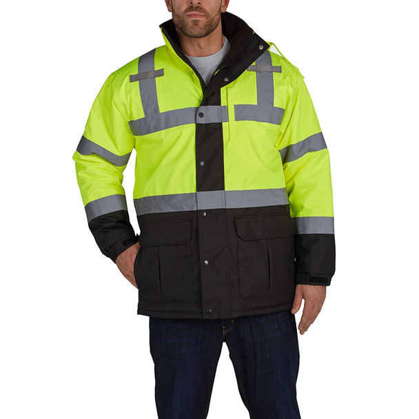 Utility Pro Class 3 Hi Vis Yellow Contractor Parka UHV1004