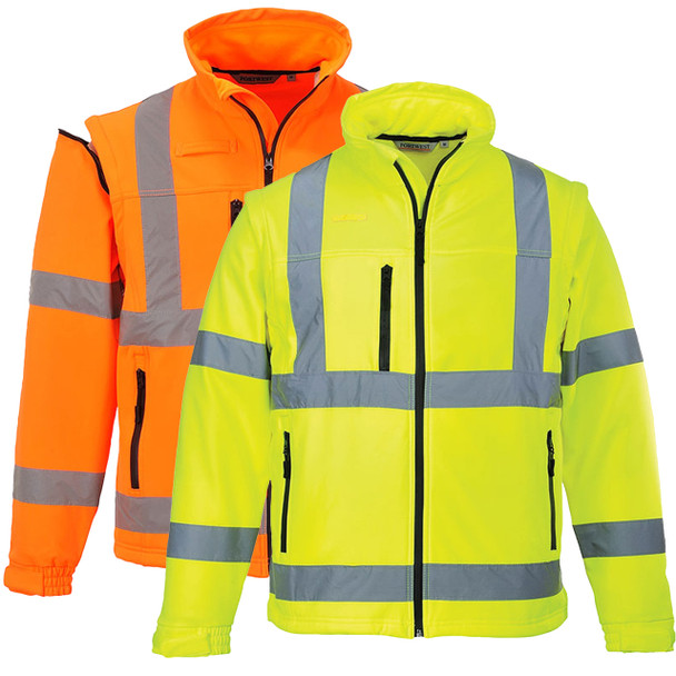 PortWest Class 3 Hi Vis 2-in-1 Softshell Jacket US428