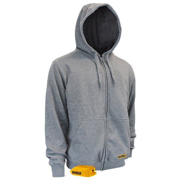 DeWALT Heated French Terry Hoodie with Adapter DCHJ080B Front