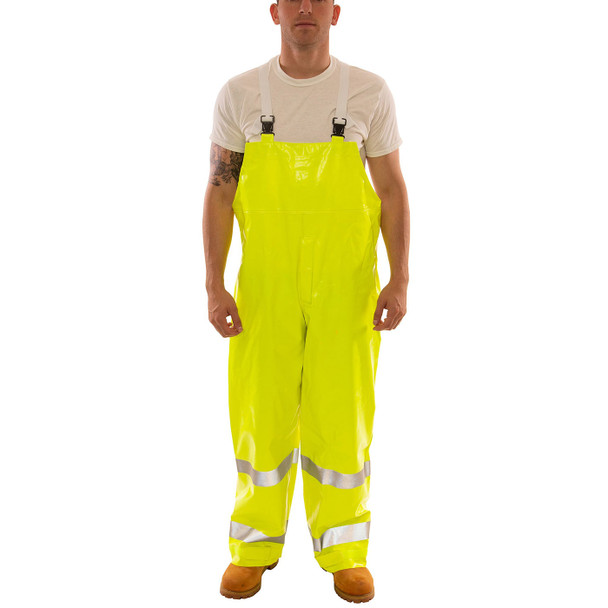 Tingley Class E Hi Vis Yellow Comfort-Brite Rain Overalls O53122 Front