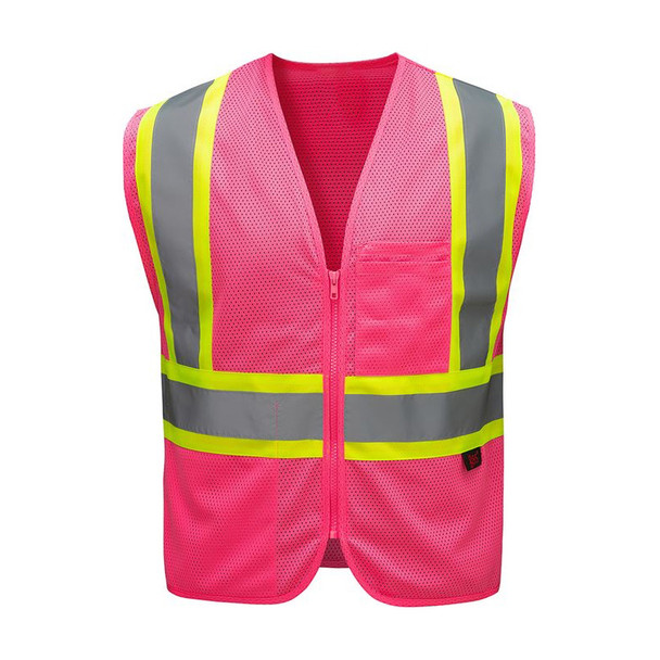 Pink GSS Enhanced Visibility Mesh Safety Vest 3139