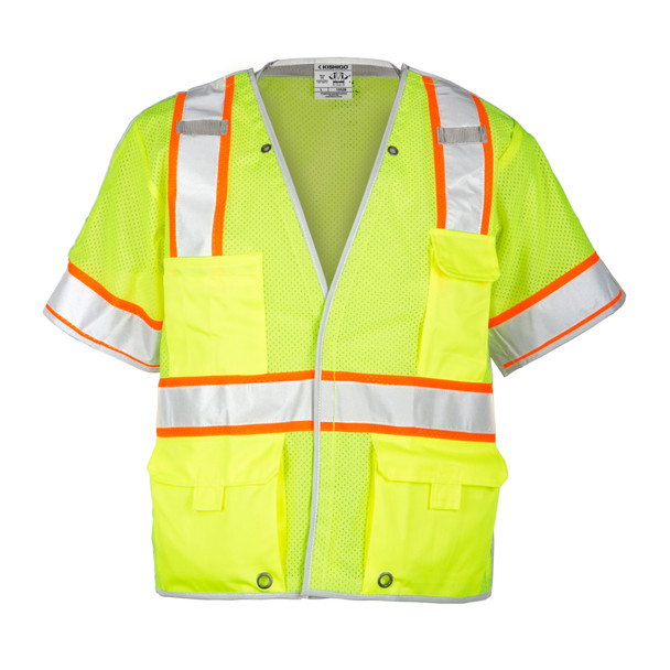 Kishigo Premium Brilliant Series Breakaway Class 3 Vest - 1552B Lime | 1553B Orange