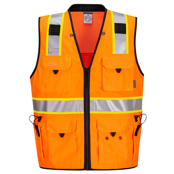PortWest Expert Pro Surveyor Vest Orange-Black US376
