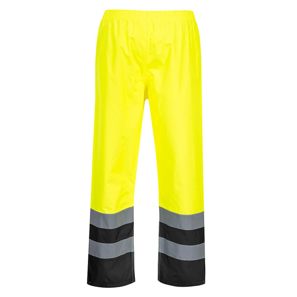 PortWest Hi-Vis Two Tone Traffic Pants Yellow-Black S486