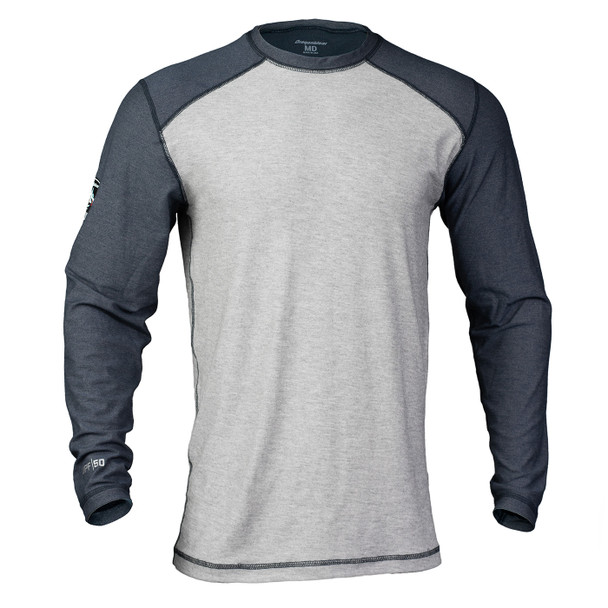 DragonWear FR Pro Dry Tech LS Shirt Gray-Navy 146323 