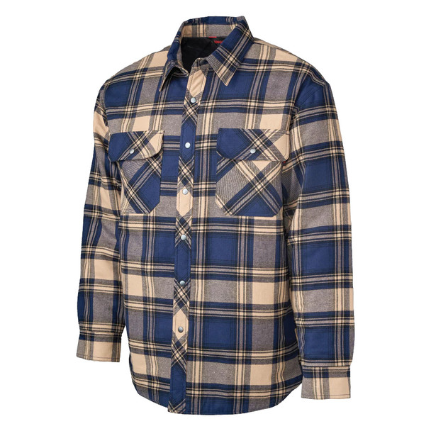 Tough Duck Quilt Lined Flannel Shirt WS05 Navy/Beige