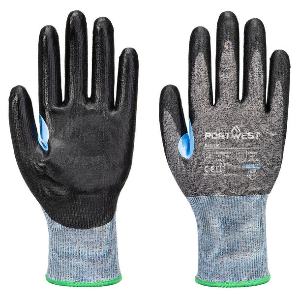 Portwest CS Cut D18 PU Glove A4 Gray-Black A642