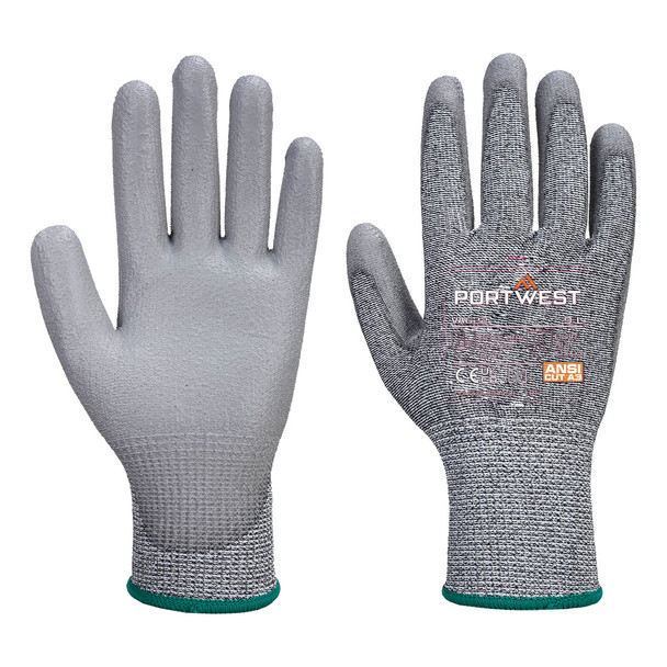 Portwest Cut C13 PU Glove A3 Gray A622