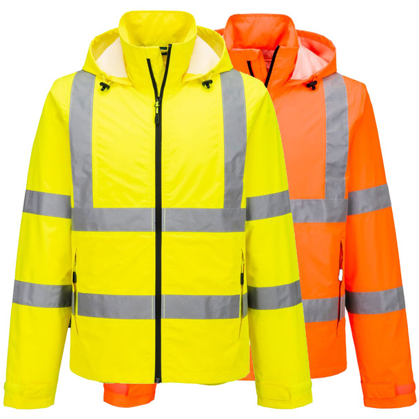 Portwest Hi-Vis Lightweight Packable Jacket Orange-Yellow S164