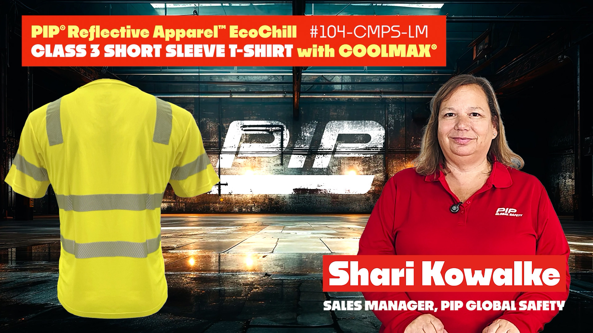 Shari features the EcoChill COOLMAX® Class 3 Short Sleeve T-Shirt 104CMPS