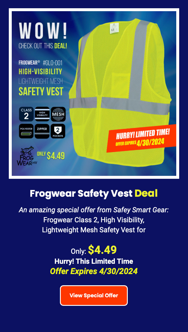 Frogwear Safety Vest Deal