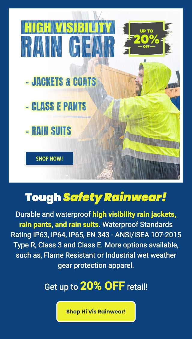 Hi Vis Rain Gear Specials