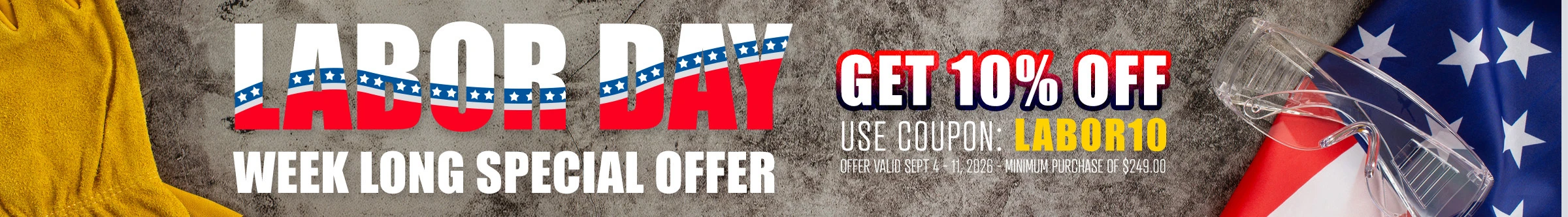 Celebrate Labor Day with 10% OFF at Safety Smart Gear