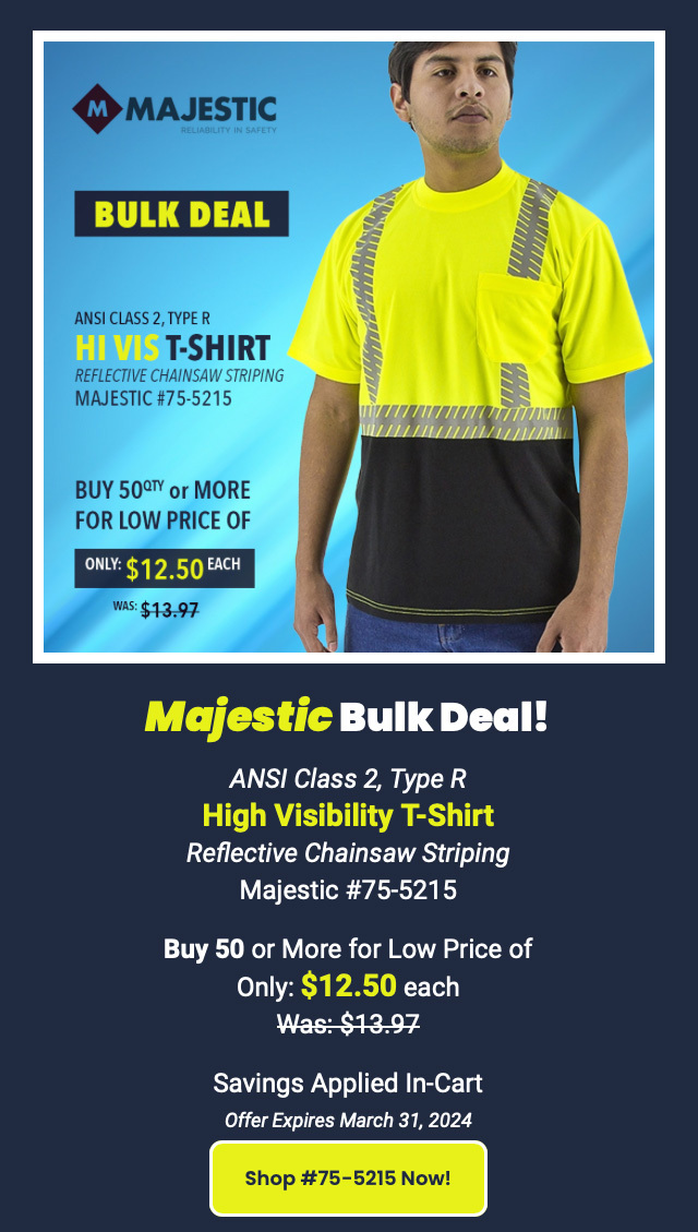 Majestic Hi Vis T-Shirt Bulk Deal