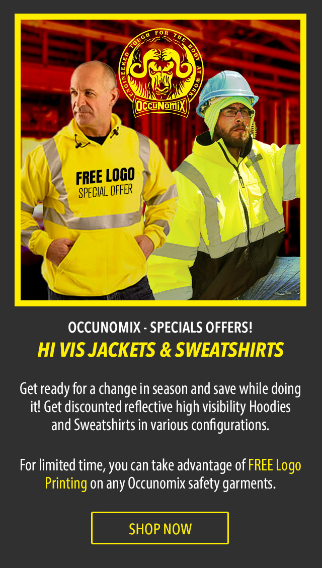 Free Logo Printing Offer on Occunomix Hoodies