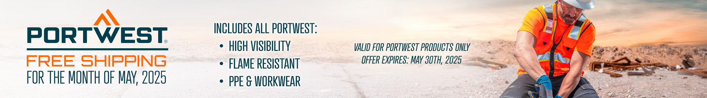 Free Shipping on Portwest for Month of May