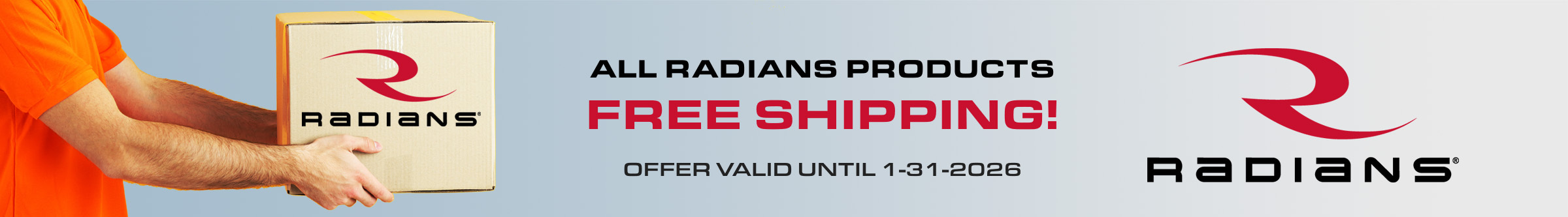 Free Shipping for Radians Products