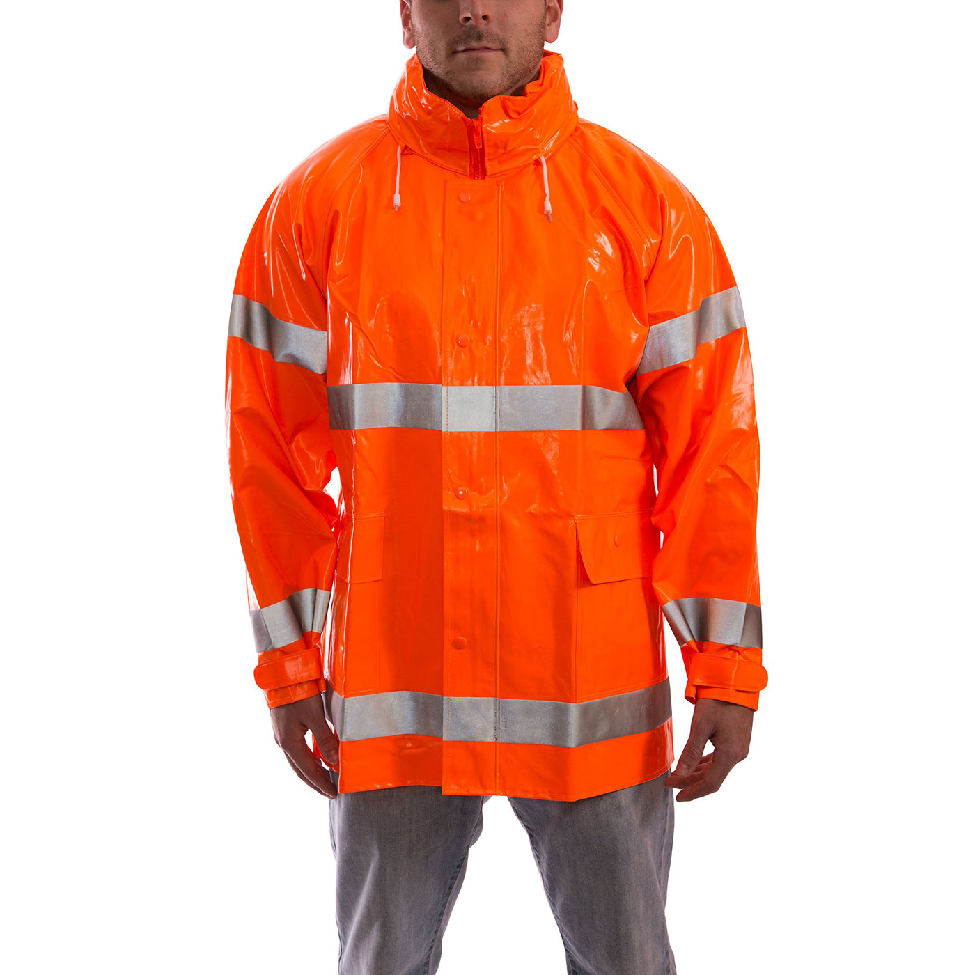 Tingley Class 3 Hi Vis Orange Comfort-Brite Rain Jacket J53129