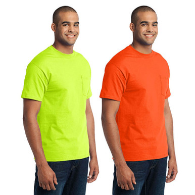 Port and Company Enhanced Visibility T-Shirt With Pocket PC55P