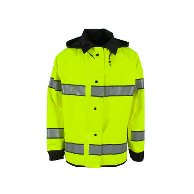 Neese Class 3 Hi Vis Yellow Safe Officer Reversible Police Rain Jacket 4703