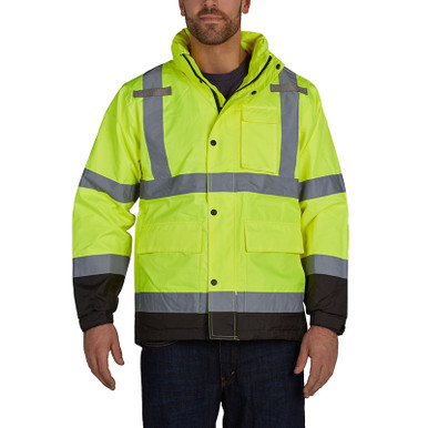 Utility Pro Class 3 Hi Vis Yellow Premium Rain Jacket with Teflon ...