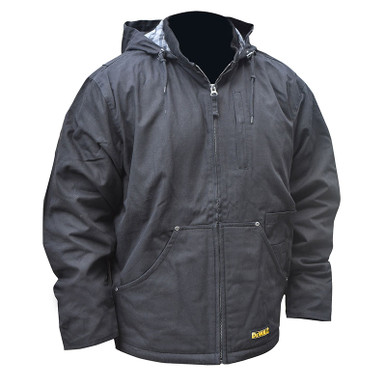 DeWALT Heated Heavy Duty Black Work Jacket with Adapter DCHJ076ABB