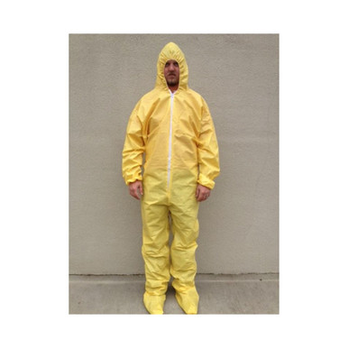 Sunrise SunShield Taped Seam Yellow Disposable Coveralls with