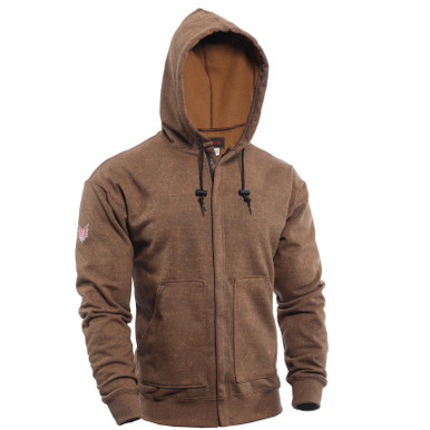 DIFIE F Heavyweight Full Zip Hoodie In Chacoal