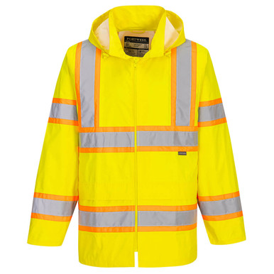 UL All-weather Coat イエロー PortWest Hi-Vis Contrast Tape Rain Jacket Yellow UH400