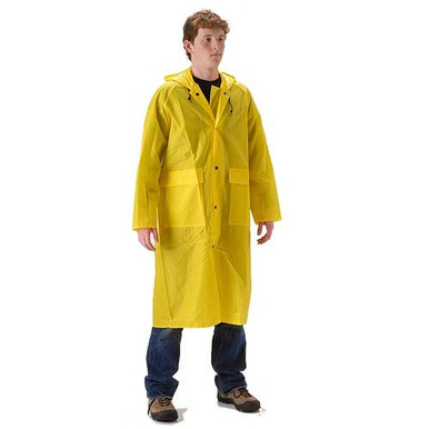 NASCO ASTM D6413 WorkLite Full Length Made in USA Hooded Raincoat