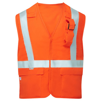 ORIENS LIGHT WEAR TEAM UTILITY VEST Lサイズ Portwest Ultrasoft 7oz FR Yard Vest Orange IUS1715