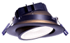 4" Round Eyeball Gimbal 5CCT 11.4W LED Oil Rubbed Bronze 38° Type IC Air-Tight Wet CRI 90+