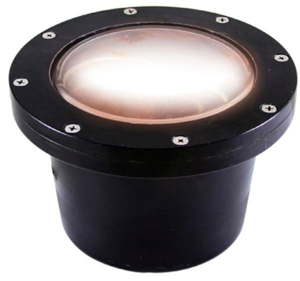 Westgate WL-140-FBK Well Light, Fiber Glass, Par36 12V 50W Max (Not Included), Black, Large Lens