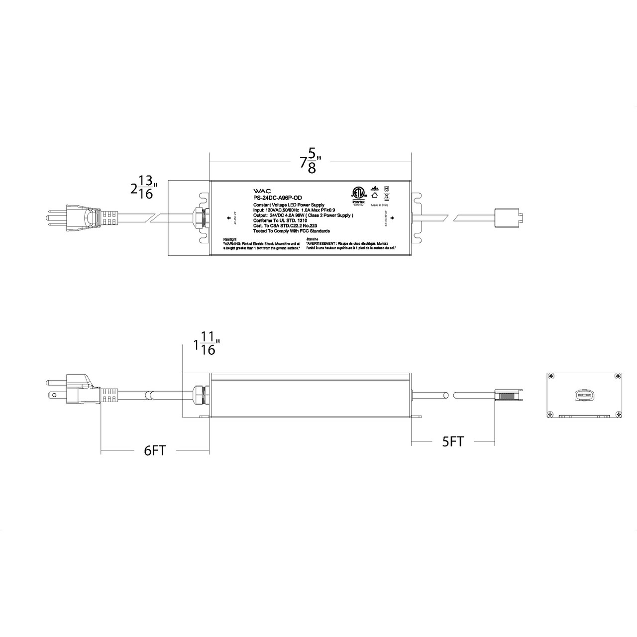 WAC | PS-24DC-A96P-OD | PS-24DC-A96P-OD