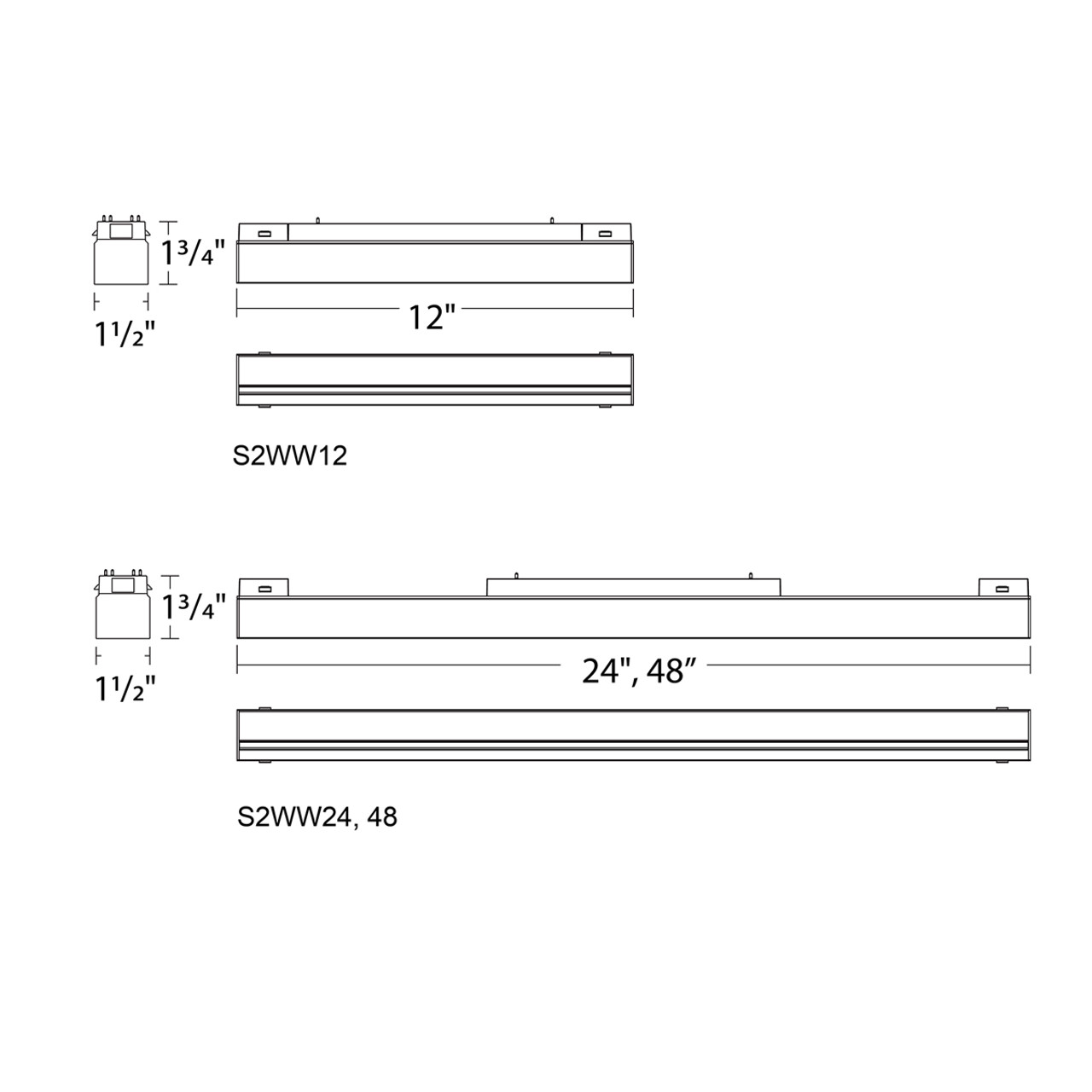 WAC | S2WW48-2-A927BK | S2WW48-2-A927BK