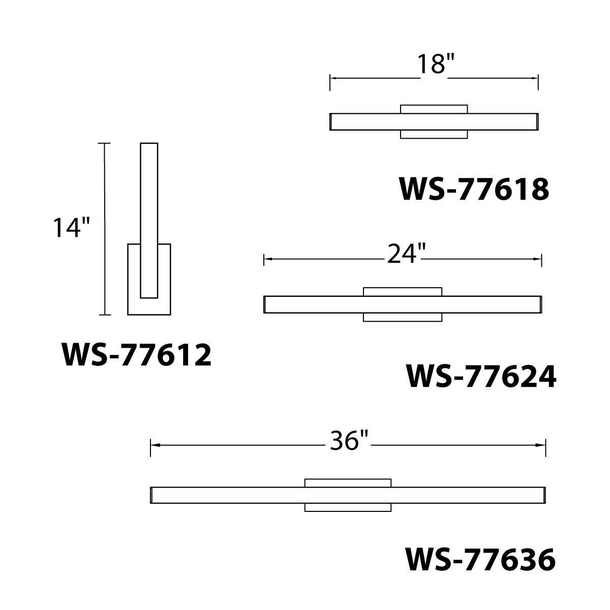 WAC | WS-77612-35-BK | WS-77612-35-BK