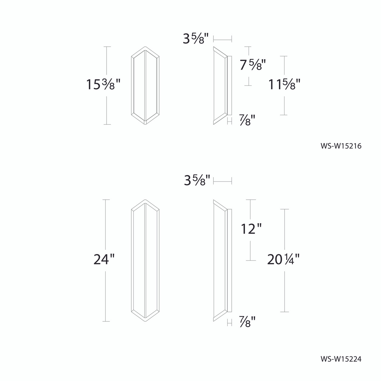 WAC | WS-W15224-30-BK | WS-W15224-30-BK