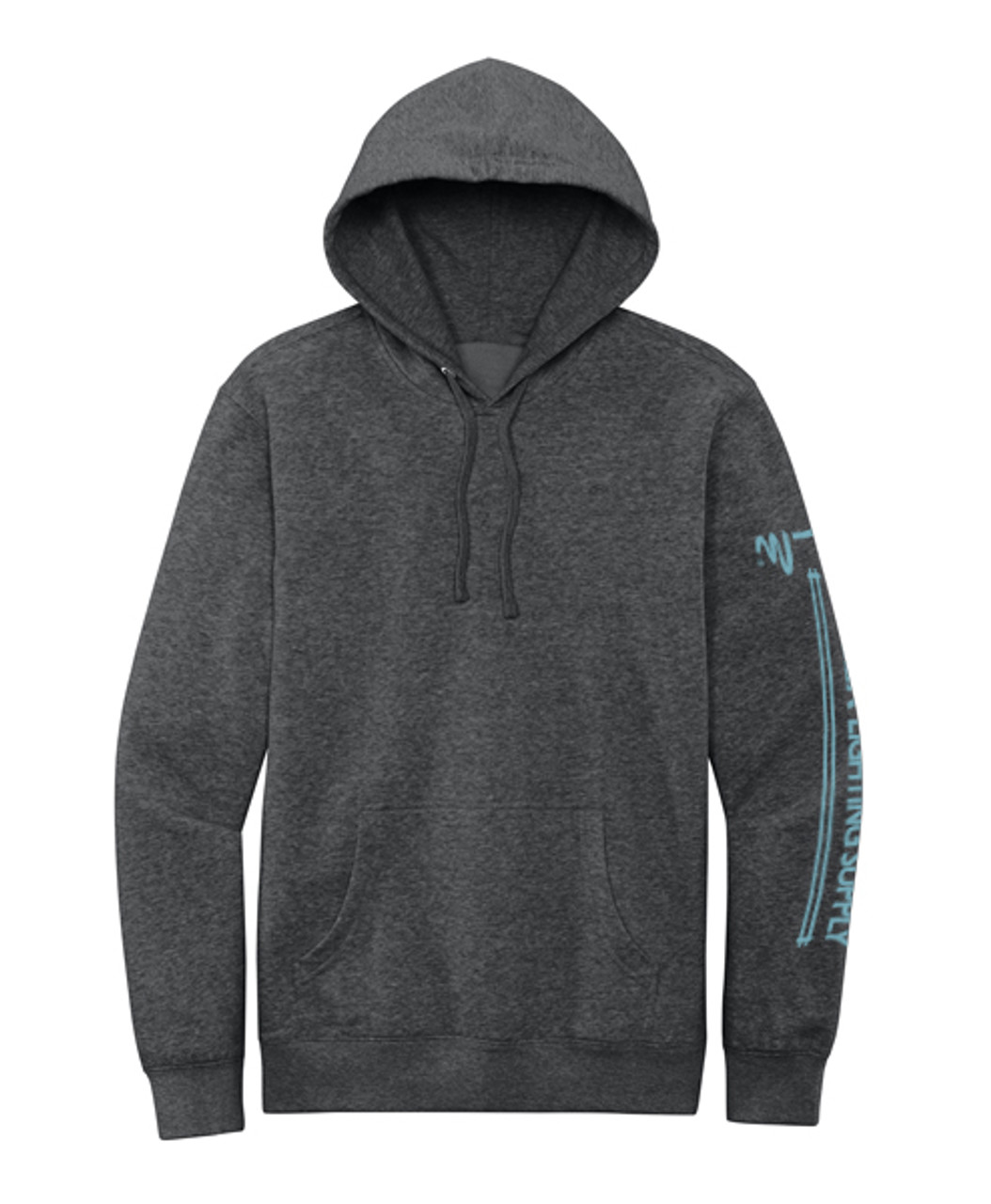 Heathered Charcoal Geller Lighting Supply Pullover  Fleece Hoodie with Subtle Sleeve Logo Heathered Charcoal Geller Lighting Supply Pullover  Fleece Hoodie with Subtle Sleeve Logo
