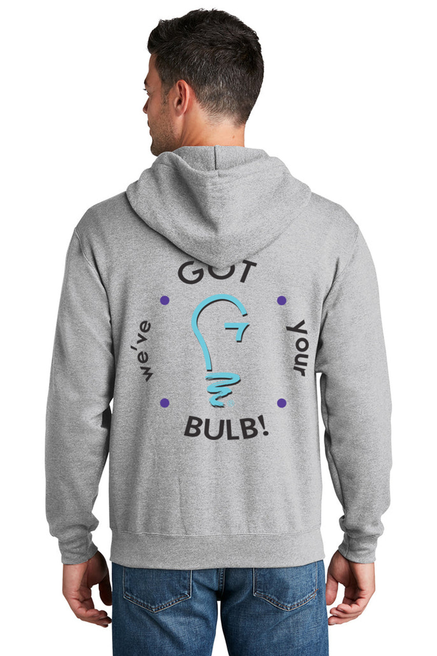 Ash Gray Geller Lighting Supply Pullover  Full Zip Hooded Jacket Ash Gray Geller Lighting Supply Pullover  Full Zip Hooded Jacket