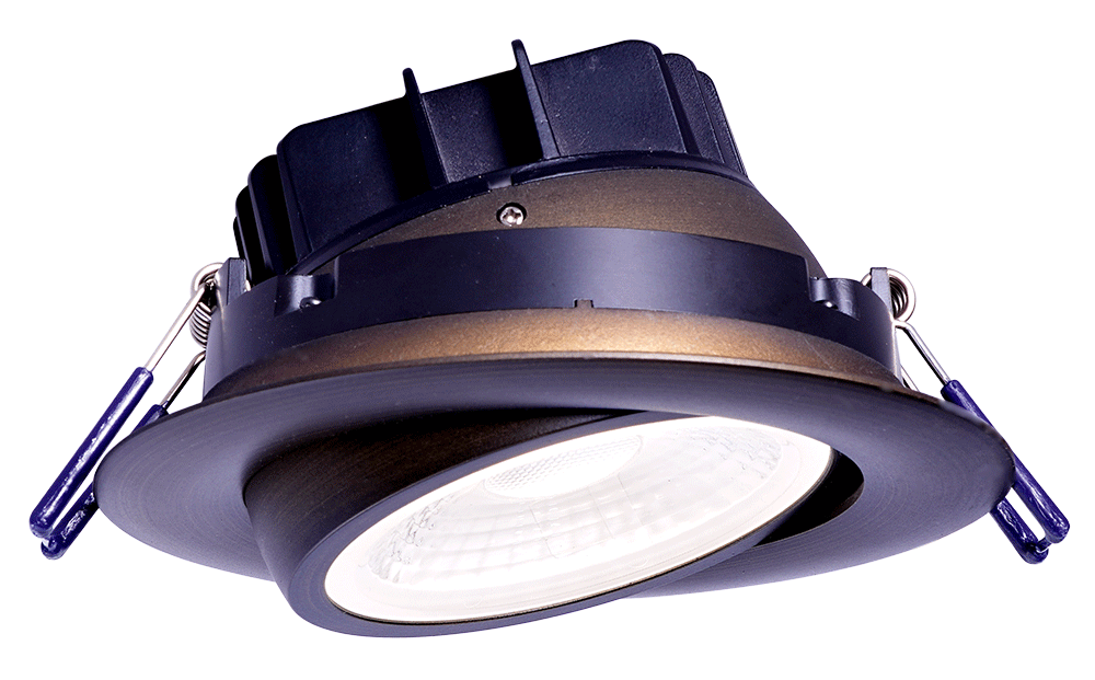 4" Round Eyeball Gimbal 5CCT 11.4W LED Oil Rubbed Bronze 38° Type IC Air-Tight Wet CRI 90+