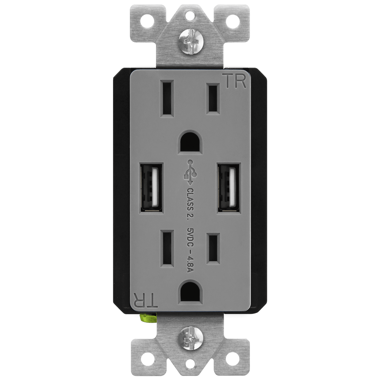 Enerlites | 61501-TR2USB-CC-GY | 61501-TR2USB-CC-GY