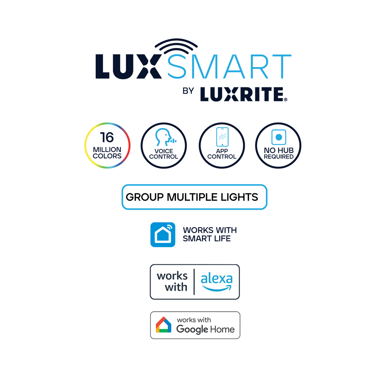 Luxrite | LR22742 | LED/SMP4/RGB/CCT/SQ